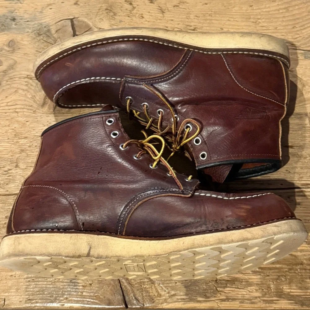 Red Wing 8138 Heritage Mens Brown Leather Moc Toe Work Boots USA‎ Size 12